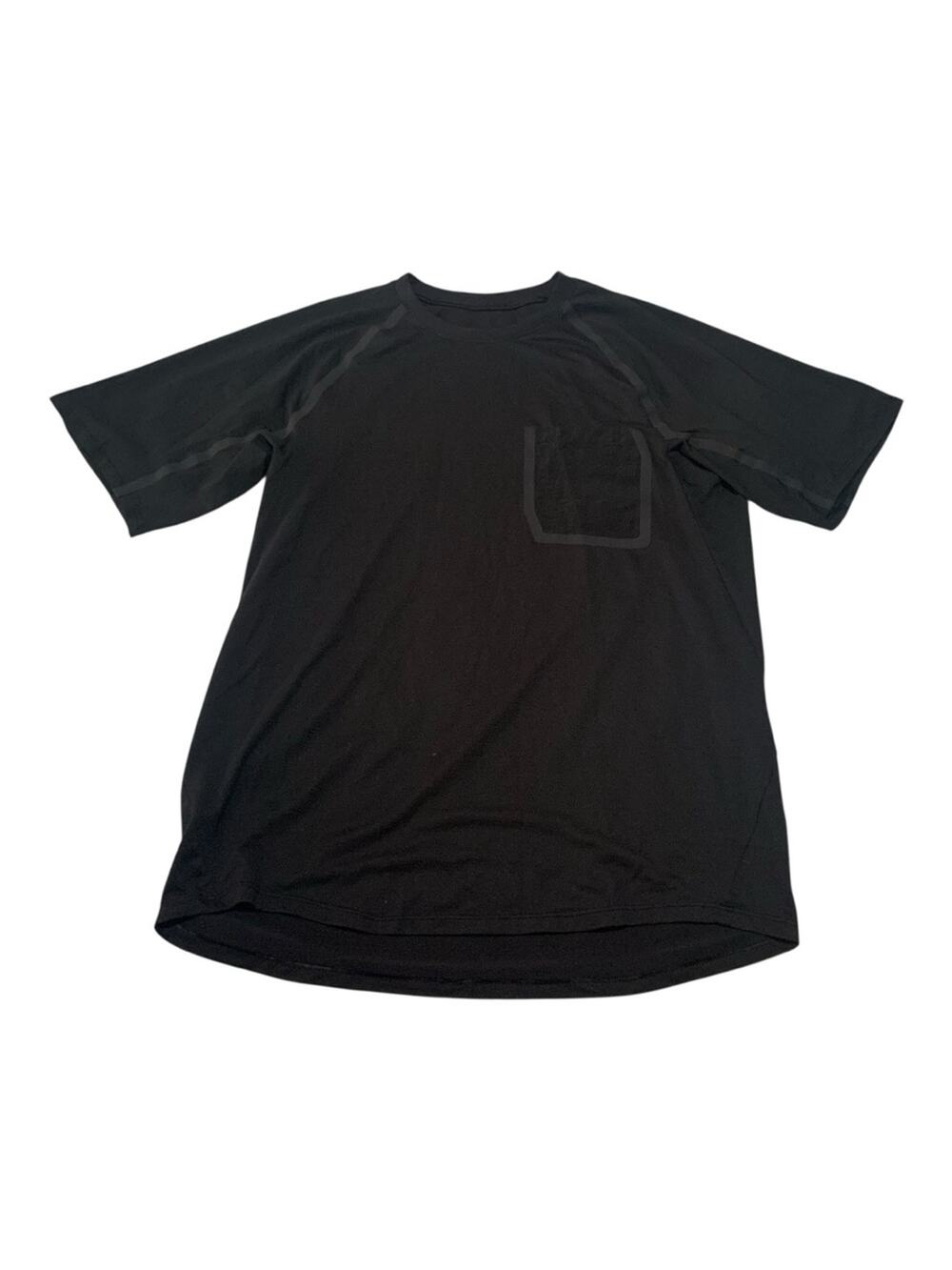 lululemon mens small breathe right performance athletica Black Short Sleeve Tee